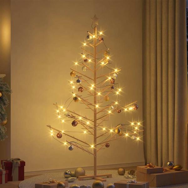 Grote foto vidaxl houten kerstboom naturel 180 cm massief grenenhout diversen overige diversen