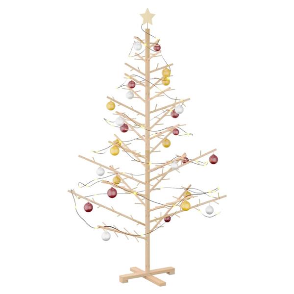 Grote foto vidaxl houten kerstboom naturel 180 cm massief grenenhout diversen overige diversen