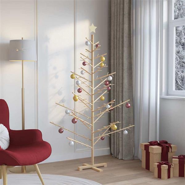 Grote foto vidaxl houten kerstboom naturel 180 cm massief grenenhout diversen overige diversen