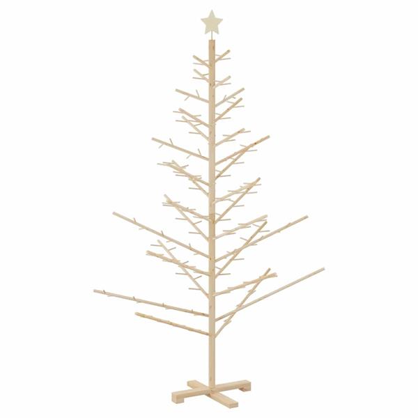 Grote foto vidaxl houten kerstboom naturel 180 cm massief grenenhout diversen overige diversen