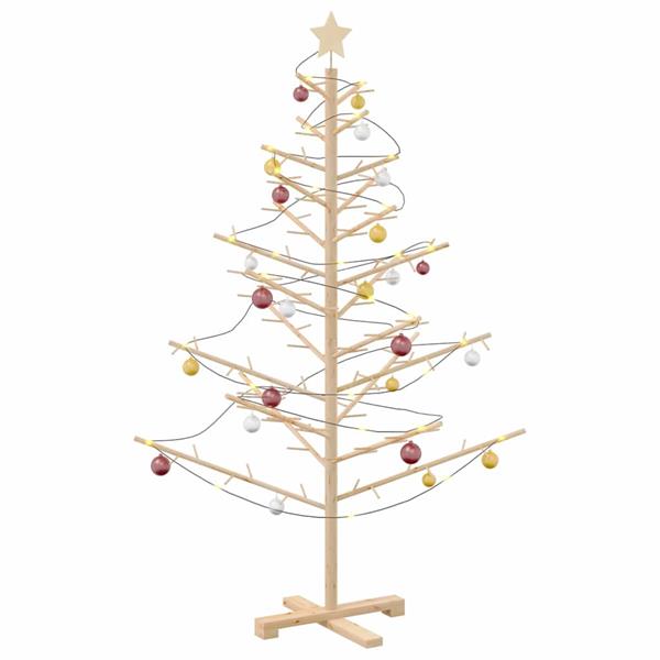 Grote foto vidaxl houten kerstboom naturel 150 cm massief grenenhout diversen overige diversen
