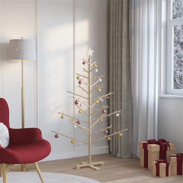 Grote foto vidaxl houten kerstboom naturel 150 cm massief grenenhout diversen overige diversen