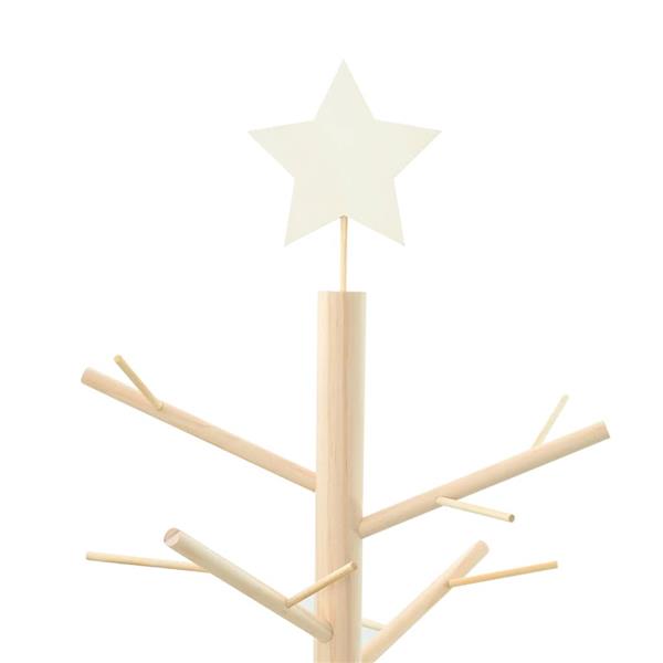 Grote foto vidaxl houten kerstboom met standaard naturel 75 cm massief grenenhout diversen overige diversen