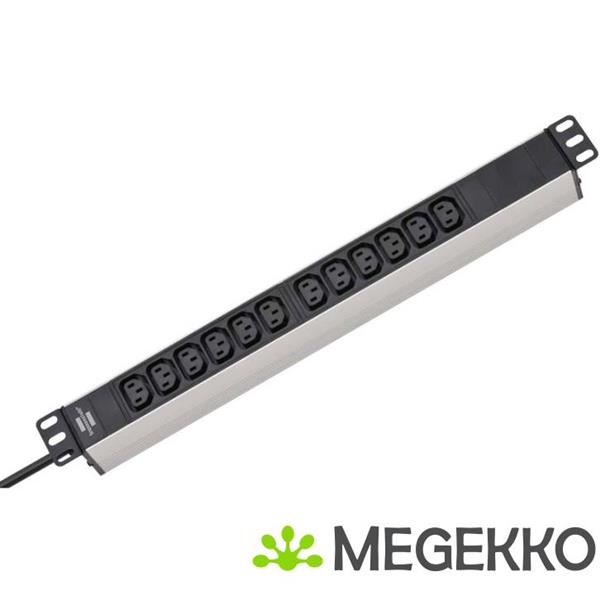 Grote foto alu line 19 rack mount power strip iec 320 c14 to 12x iec 320 c13 computers en software overige