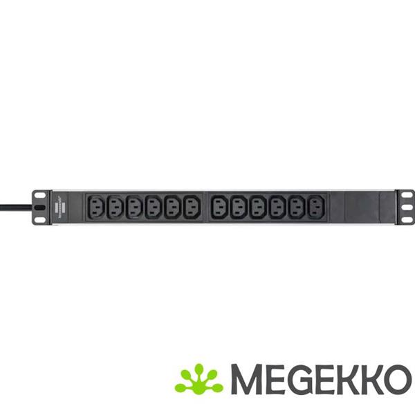 Grote foto alu line 19 rack mount power strip iec 320 c14 to 12x iec 320 c13 computers en software overige