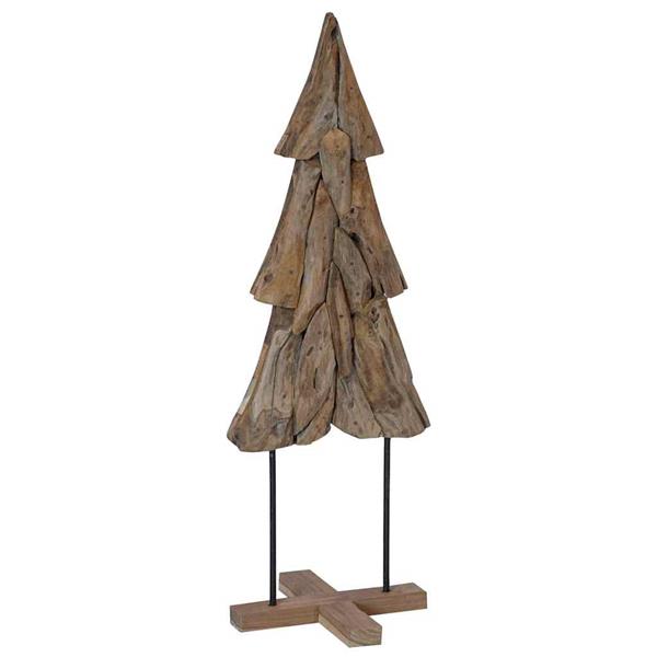 Grote foto vidaxl kerstboom met standaard bruin 120 cm massief teakhout diversen overige diversen