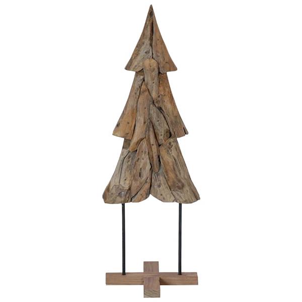Grote foto vidaxl kerstboom met standaard bruin 120 cm massief teakhout diversen overige diversen