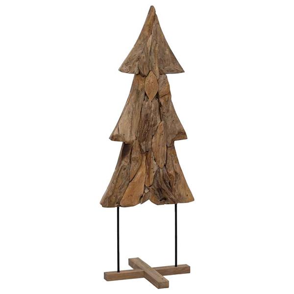 Grote foto vidaxl kerstboom met standaard bruin 90 cm massief teakhout diversen overige diversen