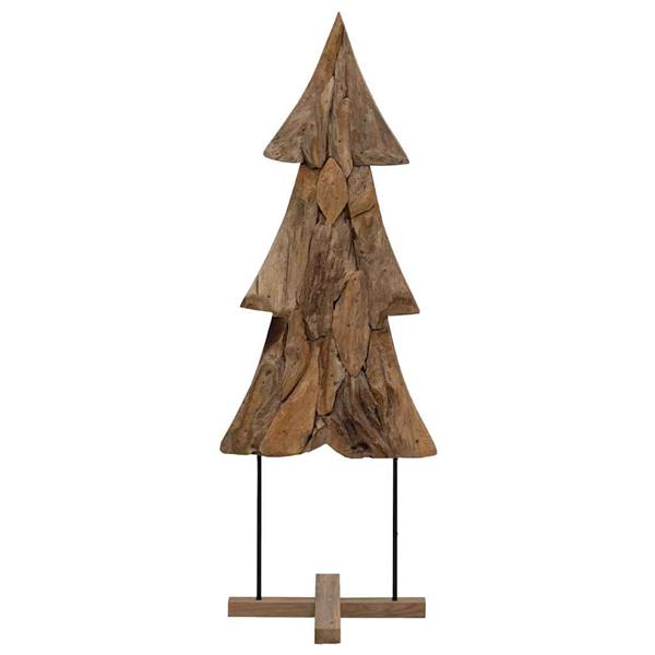 Grote foto vidaxl kerstboom met standaard bruin 90 cm massief teakhout diversen overige diversen