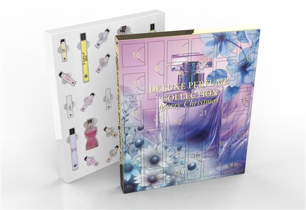 Grote foto luxe adventskalender eiffeltoren sieraden tassen en uiterlijk parfum
