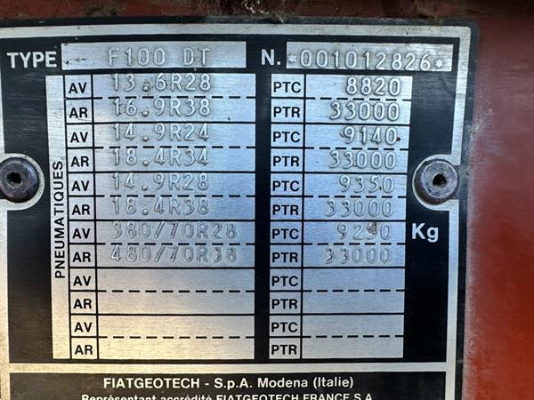 Grote foto fiat f100 agrarisch tractoren