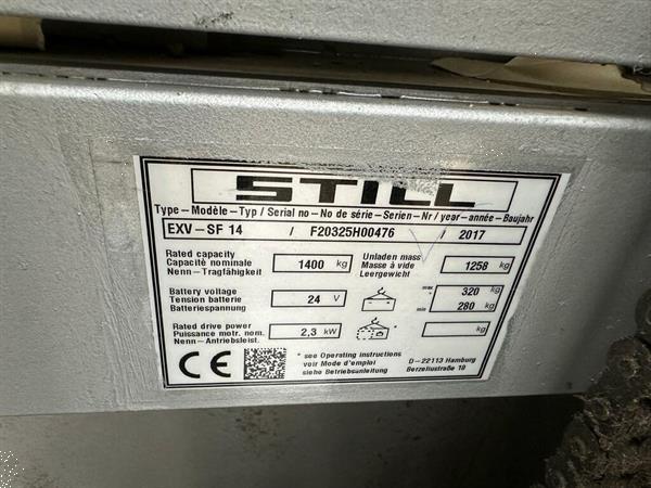 Grote foto vs 22424 elektrische triplex stapelaar still exvsf14 5016mm doe het zelf en verbouw hefwerktuigen