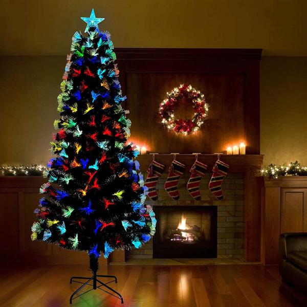 Grote foto vidaxl kunstkerstboom met decoratieve touwlichten groen 240 cm pvc diversen overige diversen