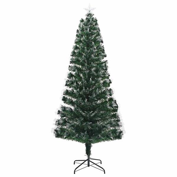 Grote foto vidaxl kunstkerstboom met decoratieve touwlichten groen 240 cm pvc diversen overige diversen