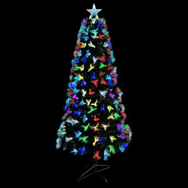 Grote foto vidaxl kunstkerstboom met decoratieve touwlichten groen 240 cm pvc diversen overige diversen