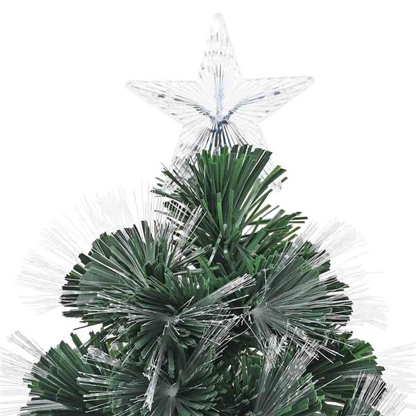 Grote foto vidaxl kunstkerstboom met decoratieve touwlichten groen 240 cm pvc diversen overige diversen