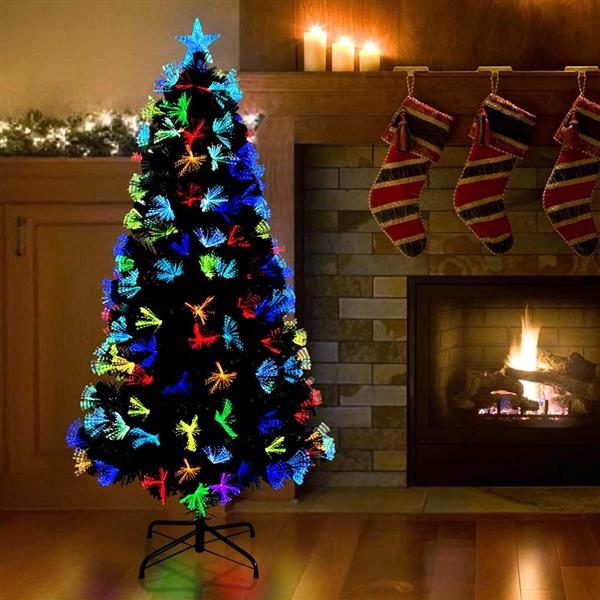 Grote foto vidaxl kunstkerstboom met decoratieve touwlichten groen 120 cm pvc diversen overige diversen