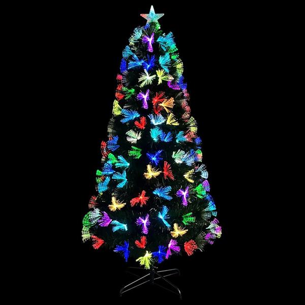 Grote foto vidaxl kunstkerstboom met decoratieve touwlichten groen 120 cm pvc diversen overige diversen