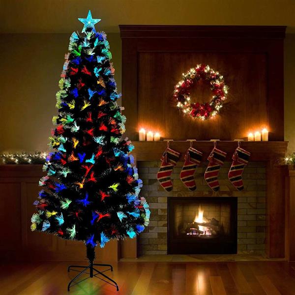 Grote foto vidaxl kunstkerstboom met decoratieve touwlichten groen 210 cm pvc diversen overige diversen