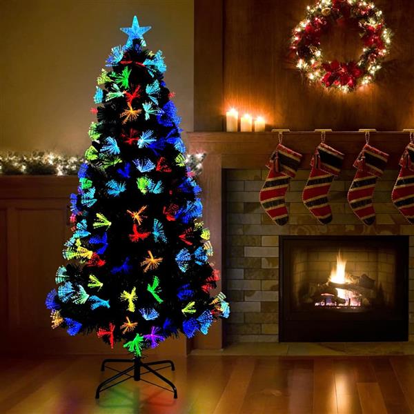 Grote foto vidaxl kunstkerstboom met decoratieve touwlichten groen 150 cm pvc diversen overige diversen