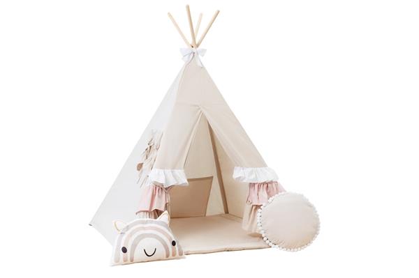 Grote foto tipi tent cute frills met accessoires tipi tent 2 kussens en speelmatras kinderen en baby overige