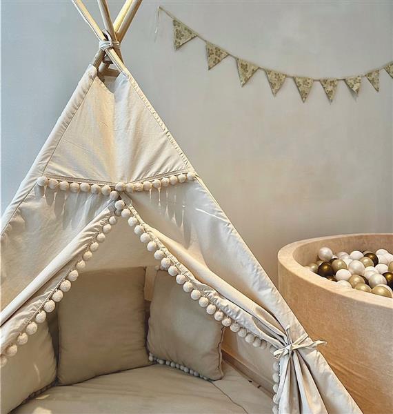Grote foto tipi tent mocca tipi tent mocca mat en 2 kussens kinderen en baby overige