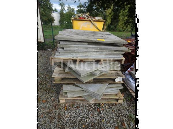 Grote foto een set van 23 platen in blauwe steen van 1m bij 1m doe het zelf en verbouw onderdelen en accessoires