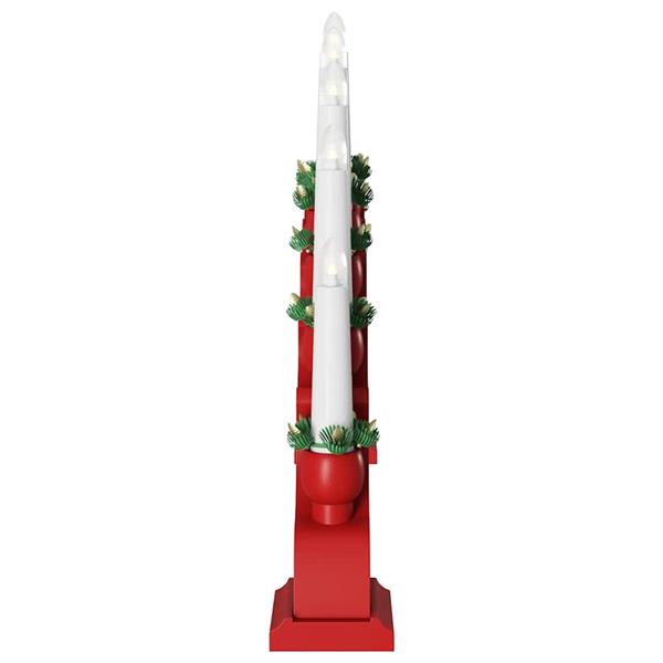 Grote foto vidaxl kerst kaarsenboog met 10 led kaarsen 3 pcs rood 47 x 5 x 29 cm diversen overige diversen
