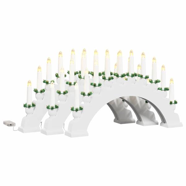 Grote foto vidaxl kerst kaarsenboog met 10 led kaarsen 3 pcs wit 47 x 5 x 29 cm diversen overige diversen