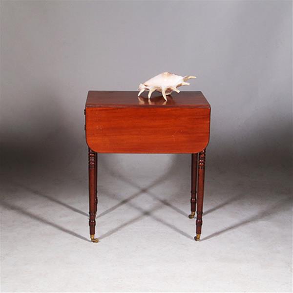 Grote foto bijzettafeltje met 2 opklapbare bladen en lange laden no.332450 antiek en kunst stoelen en banken