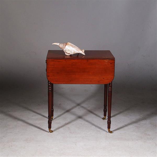 Grote foto bijzettafeltje met 2 opklapbare bladen en lange laden no.332450 antiek en kunst stoelen en banken