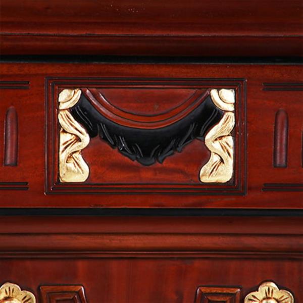Grote foto zeer hoge zuil of pedestal in notenhout met zwart en goud. no.332425 antiek en kunst overige in antiek gebruiksvoorwerpen