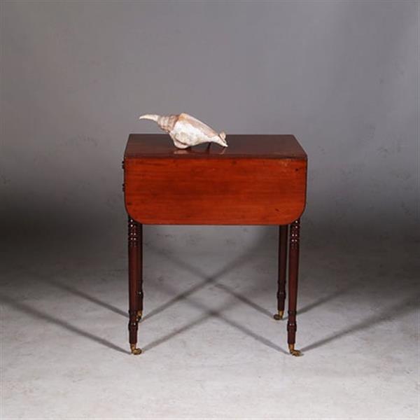 Grote foto bijzettafeltje met 2 opklapbare bladen en lange laden no.332450 antiek en kunst stoelen en banken