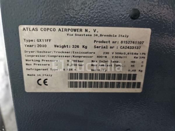 Grote foto interne referentie s2950 atlas copco gx11ff compressor doe het zelf en verbouw ijzerwaren en bevestigingsmiddelen