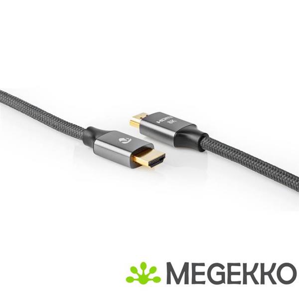 Grote foto nedis cvtb35000gy50 hdmi kabel 2 m hdmi type a standaard zwart computers en software overige computers en software