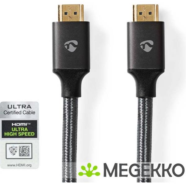 Grote foto nedis cvtb35000gy50 hdmi kabel 1m hdmi type a standaard zwart computers en software overige computers en software