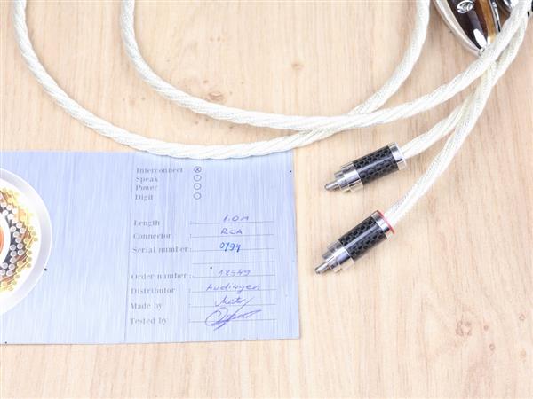Grote foto crystal cable absolute dream silver highend audio interconnects rca 1 0 metre audio tv en foto onderdelen en accessoires