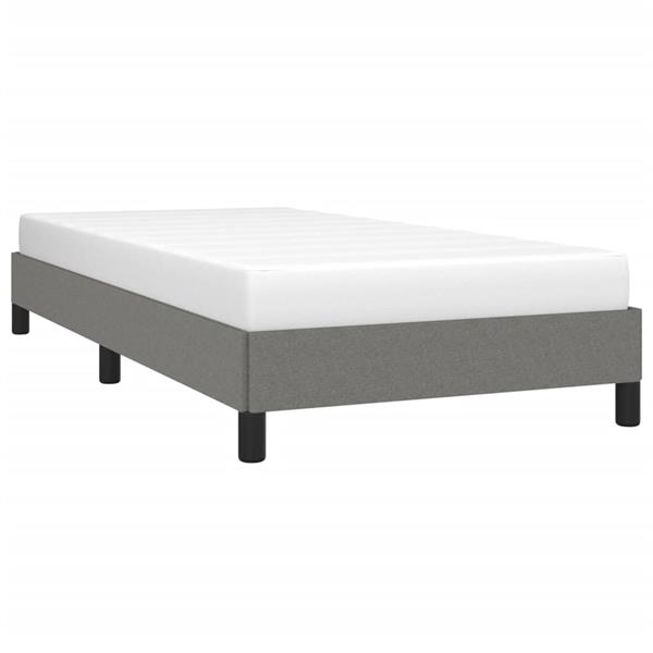 Grote foto vidaxl bedframe zonder matras 90x200 cm stof donkergrijs antiek en kunst stoelen en banken