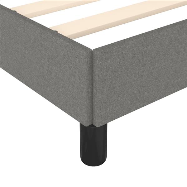 Grote foto vidaxl bedframe zonder matras 90x200 cm stof donkergrijs antiek en kunst stoelen en banken