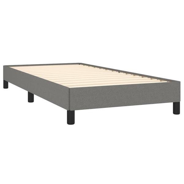 Grote foto vidaxl bedframe zonder matras 90x200 cm stof donkergrijs antiek en kunst stoelen en banken