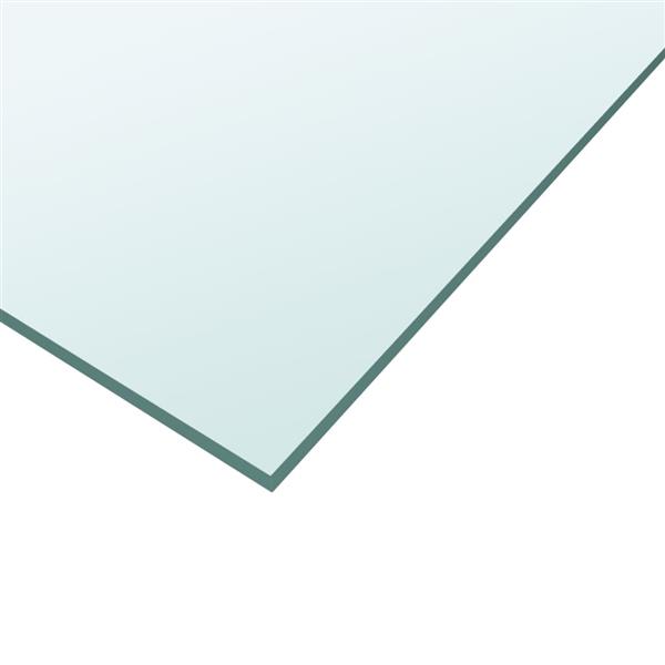 Grote foto vidaxl tafelblad 40x40 cm gehard glas transparant antiek en kunst stoelen en banken