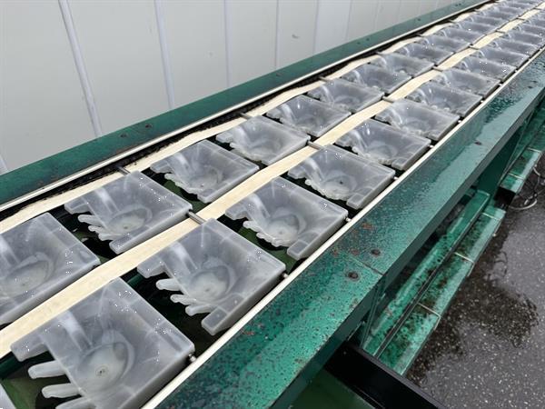 Grote foto greefa mechanische gewichtsorteermachine voor appels en tomaten agrarisch tuinbouw
