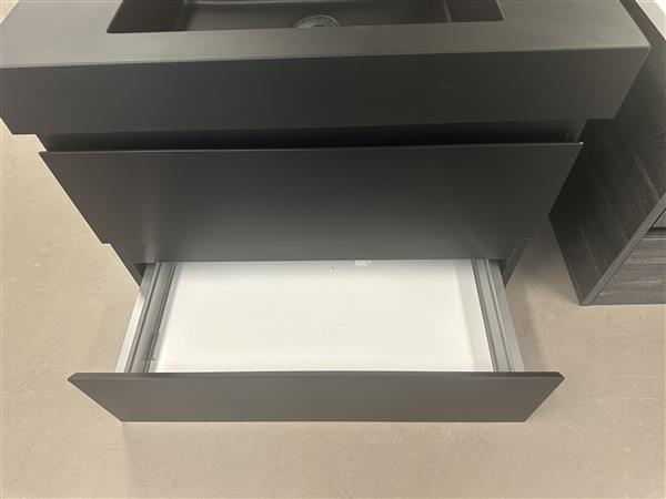 Grote foto badmeubel 80x46 mat zwart softclose greeploos huis en inrichting badkamermeubels