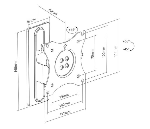 Grote foto my wall hc1 1l tv beugel 13 32 15kg 8cm huis en inrichting overige