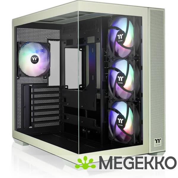 Grote foto thermaltake view 380 tg argb matcha green midi tower computers en software behuizingen en kasten