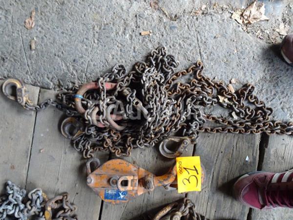 Grote foto een set hijskettingen en haken doe het zelf en verbouw onderdelen en accessoires