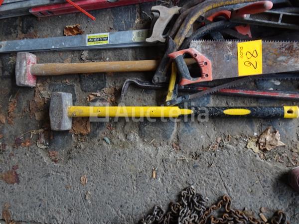 Grote foto een set handgereedschap doe het zelf en verbouw onderdelen en accessoires