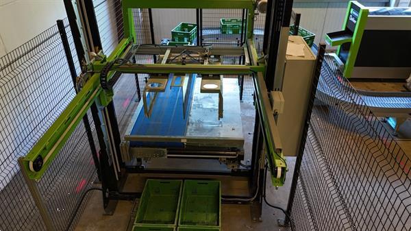 Grote foto greefa combisort fruit en appelsorteermachine 2 lijnen met waterdumper automatische dozenvullers e agrarisch tuinbouw