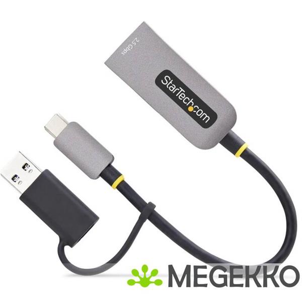 Grote foto startech.com 2.5gbe usb c naar ethernet adapter met usb a converter nbase t nic usb 3.0 type c 2.5 computers en software netwerkkaarten routers en switches