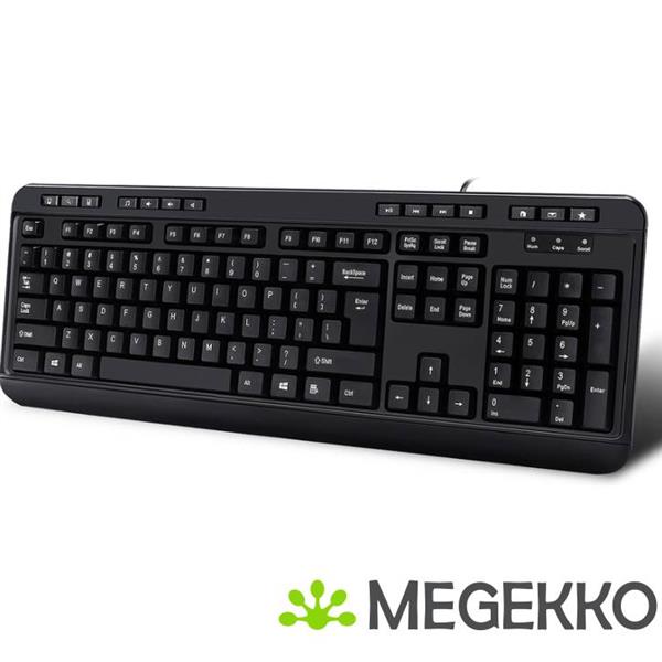 Grote foto adesso akb 132hb toetsenbord zwart computers en software toetsenborden